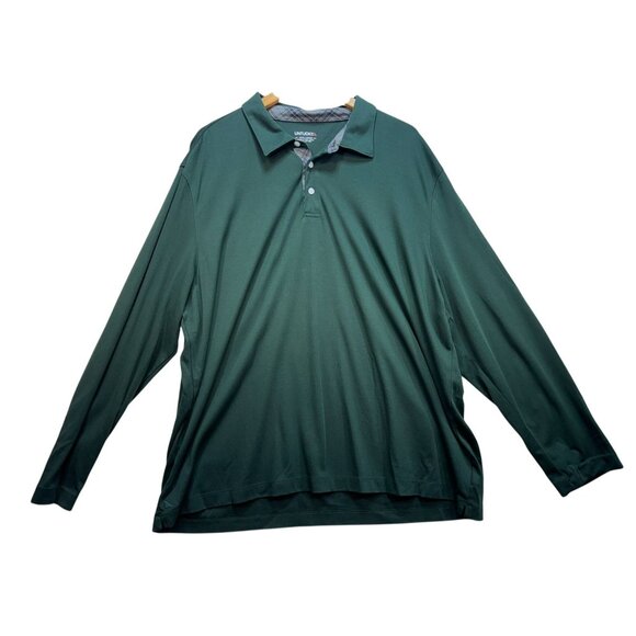 Untuckit Mens Long-Sleeve Polo Shirt XXX-Large Green - Picture 1 of 10